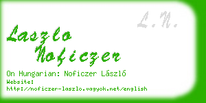 laszlo noficzer business card
