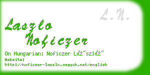 laszlo noficzer business card